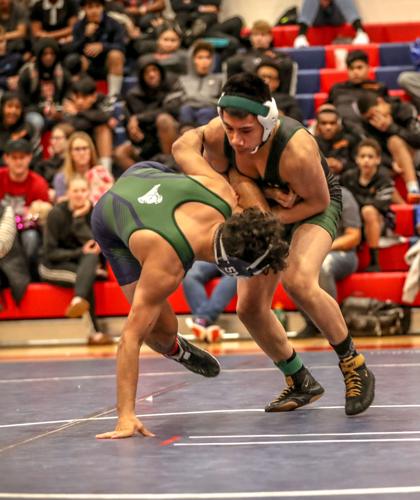 Evan Eldridge (St. Mary's Ryken wrestling), Wilfred Vergara (Great Mills)