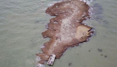 Drone shot of missing boater's vessel