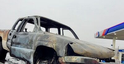 Vehicle fire at intersection