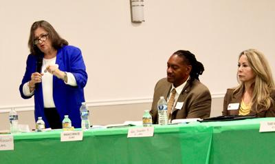 The challengers address the Farm Bureau
